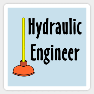 Hydraulic Engineer Toilet Plunger Sticker